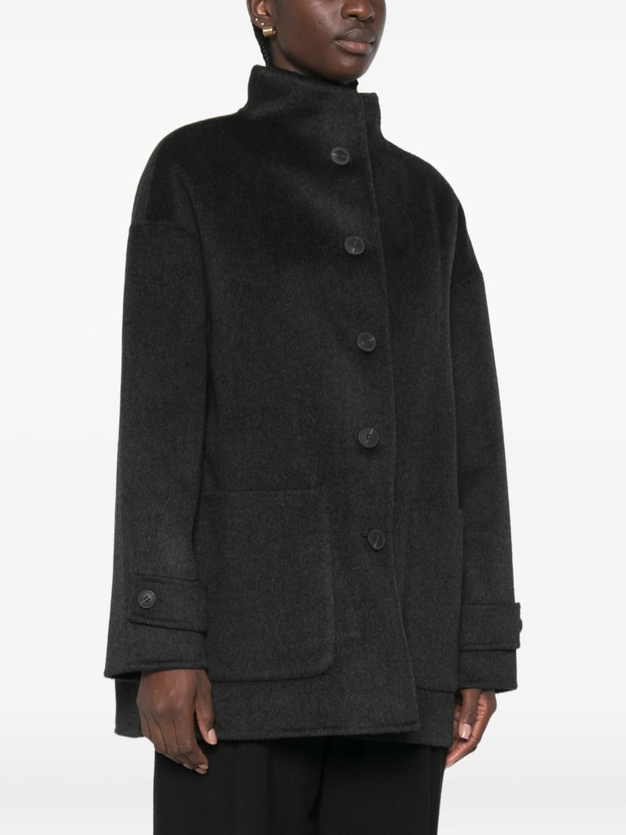 The Dynamis Studio The Dynamis Studio High-neck Patch-pocket Coat, view 3