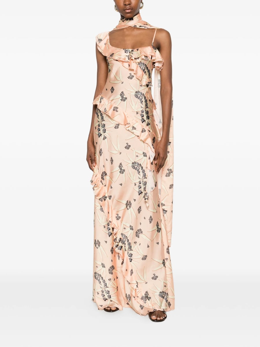 Siedres Siedres Monica Ruffled Floral Maxi Dress, view 2