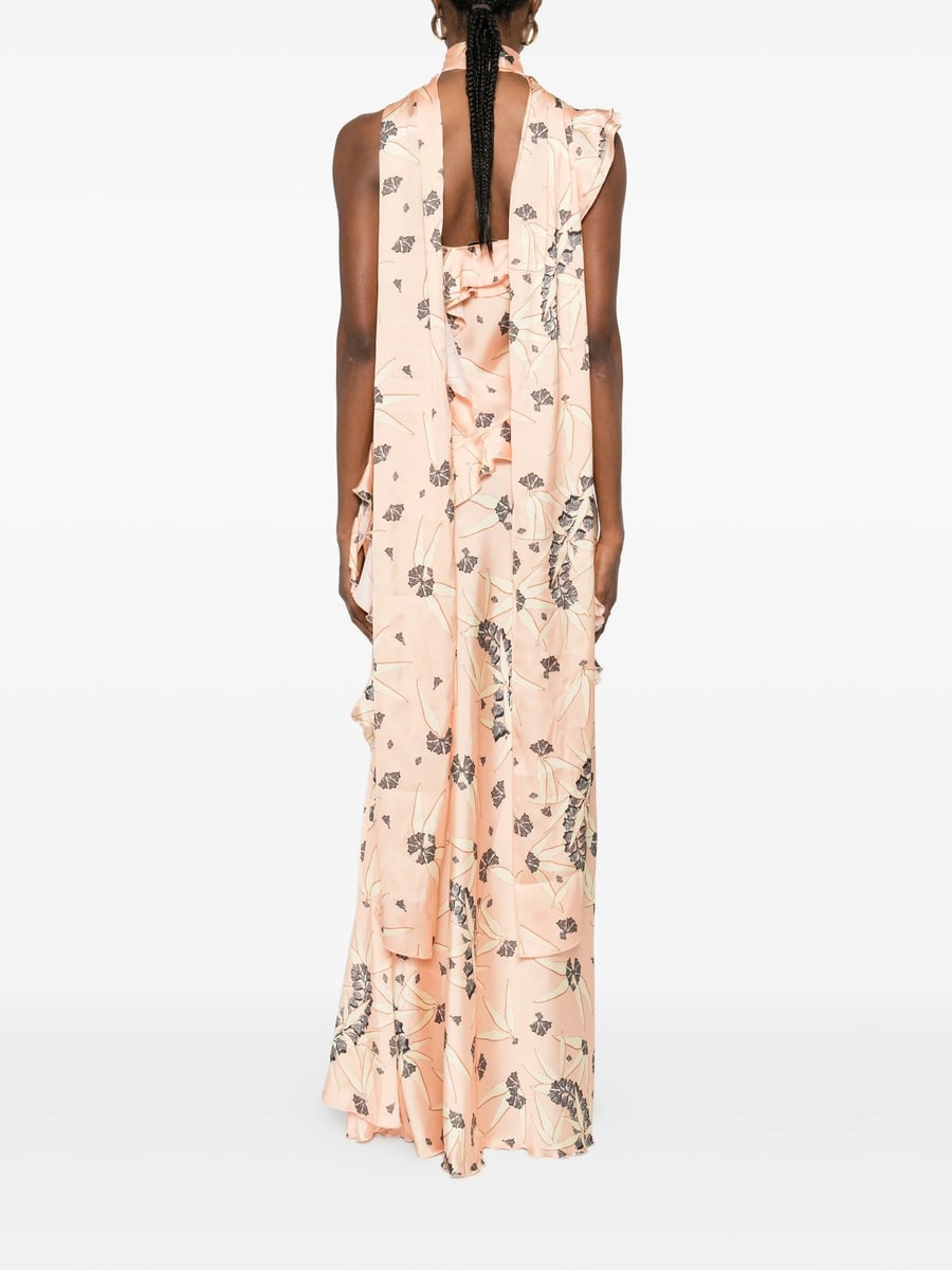 Siedres Siedres Monica Ruffled Floral Maxi Dress, view 3