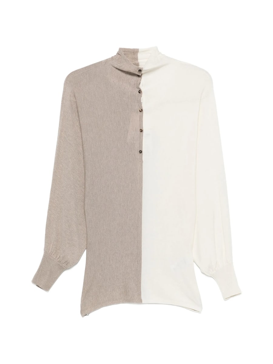 Jacquemus Jacquemus Two-tone Draped Top