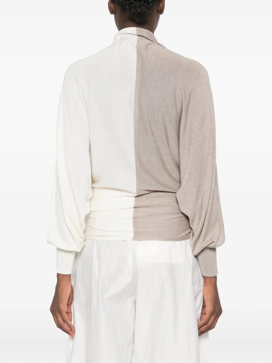 Jacquemus Jacquemus Two-tone Draped Top, view 3