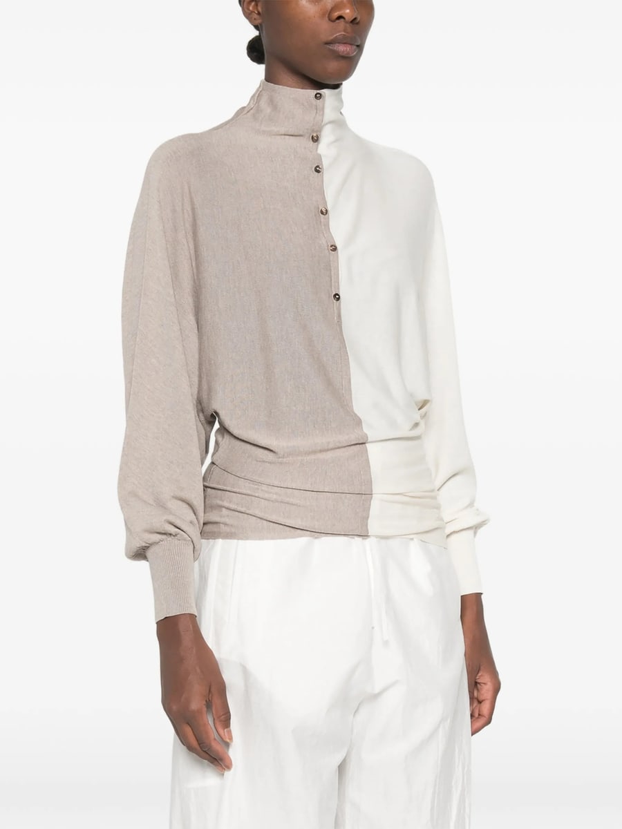 Jacquemus Jacquemus Two-tone Draped Top, view 4