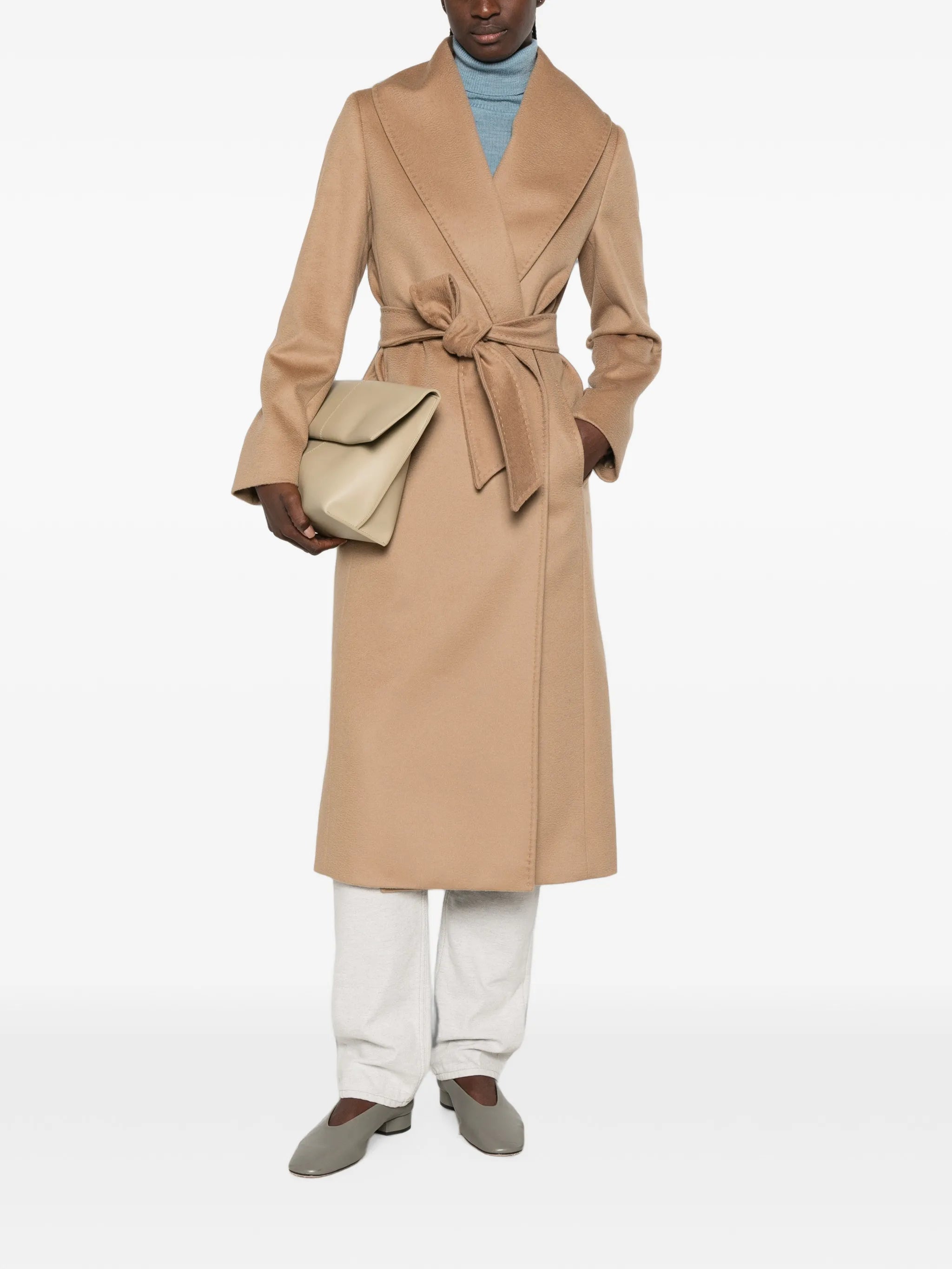Max Mara Studio Max Mara Studio Belted Shawl-collar Coat, view 2