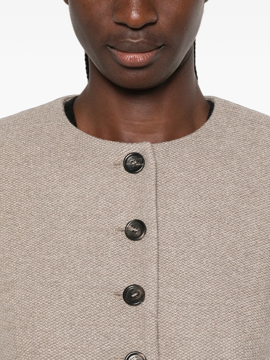 Max Mara Max Mara Button-up Collarless Jacket, view 2