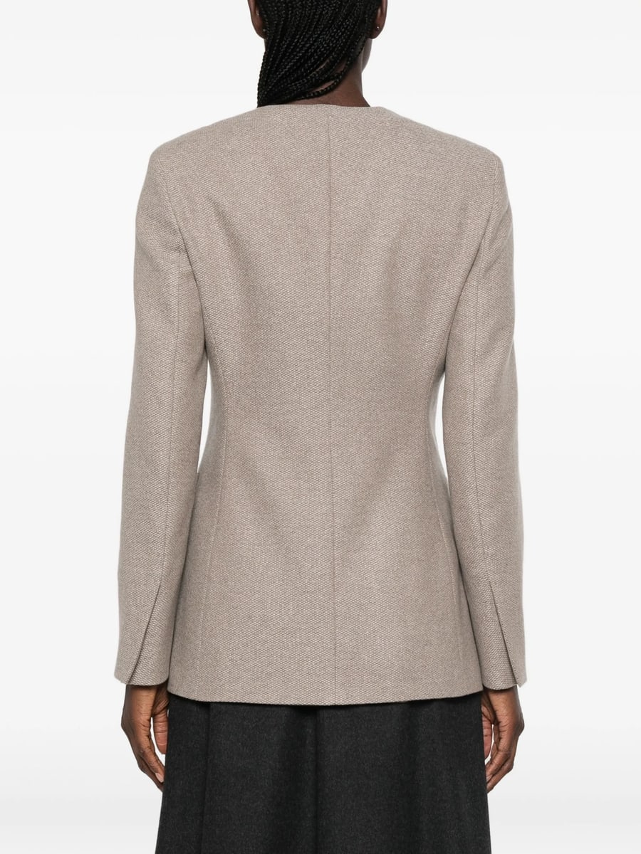 Max Mara Max Mara Button-up Collarless Jacket, view 3