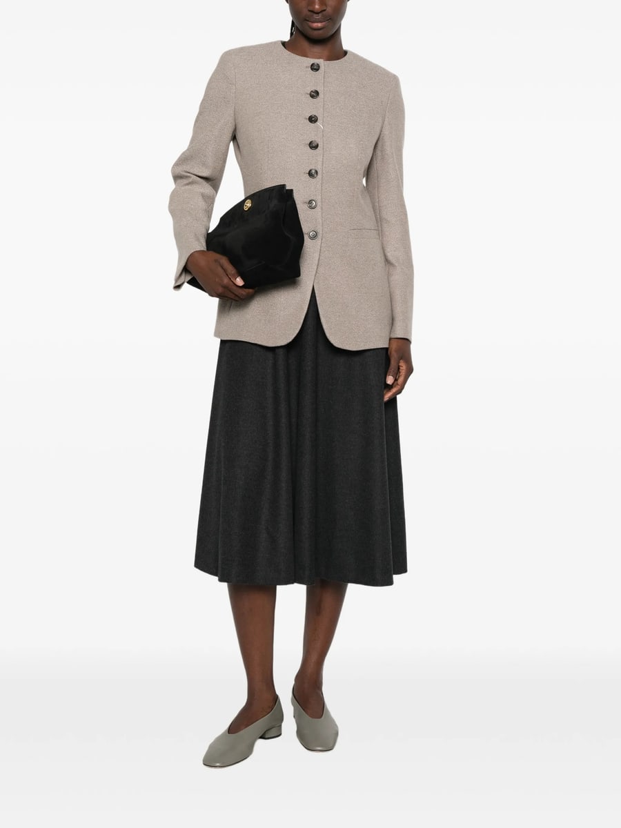 Max Mara Max Mara Button-up Collarless Jacket, view 5