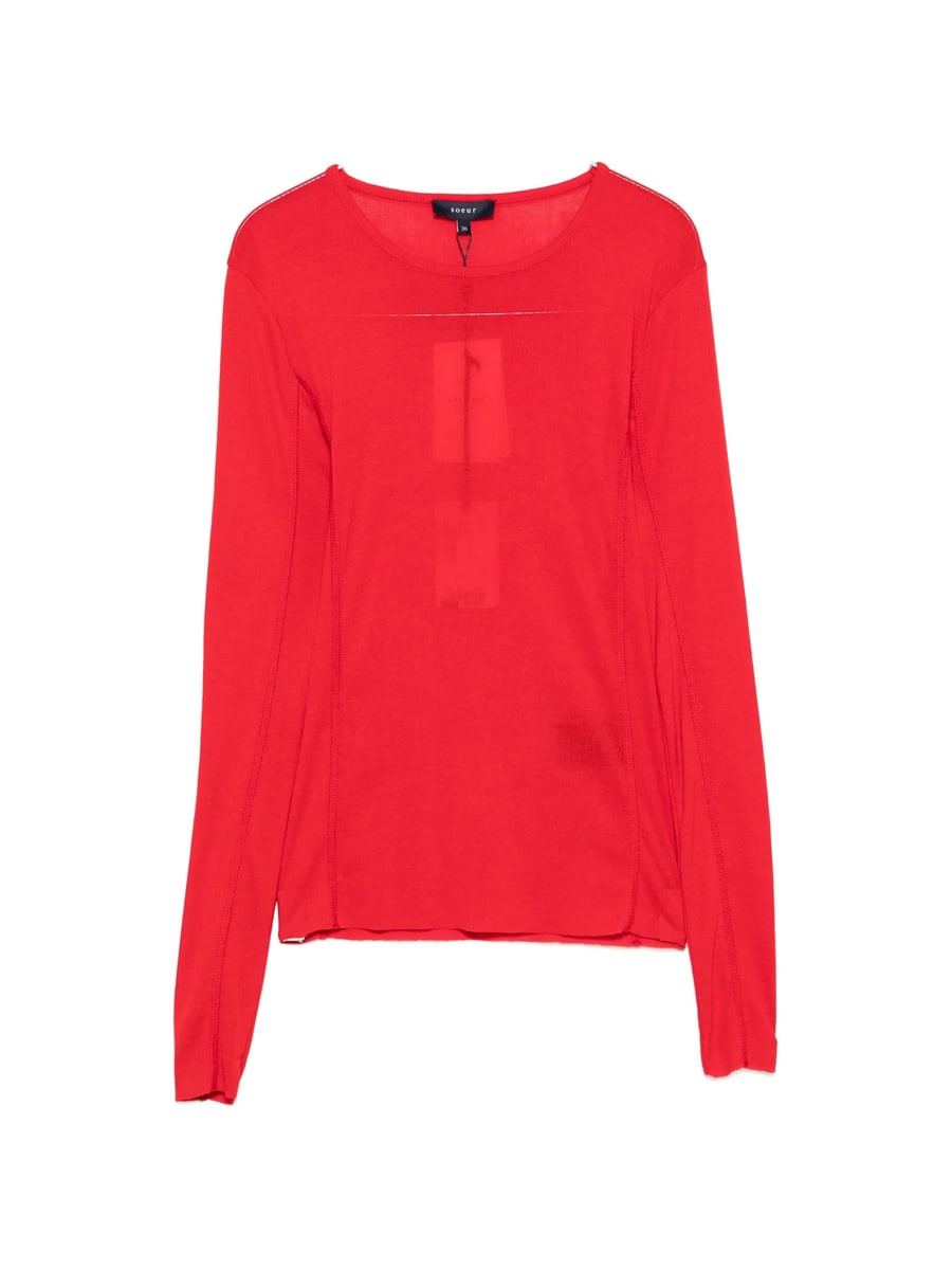 Soeur Soeur Lester Long-sleeve Boat-neck T-shirt