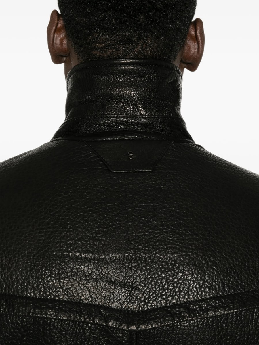 Santoro Santoro Grainy Leather Jacket, view 3