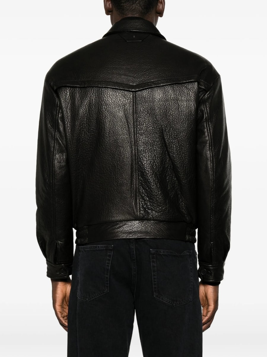 Santoro Santoro Grainy Leather Jacket, view 4