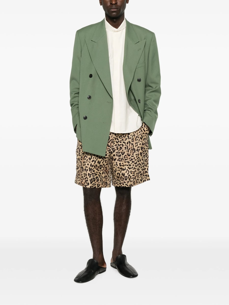 Valentino Valentino Leopard-print Shorts, view 2
