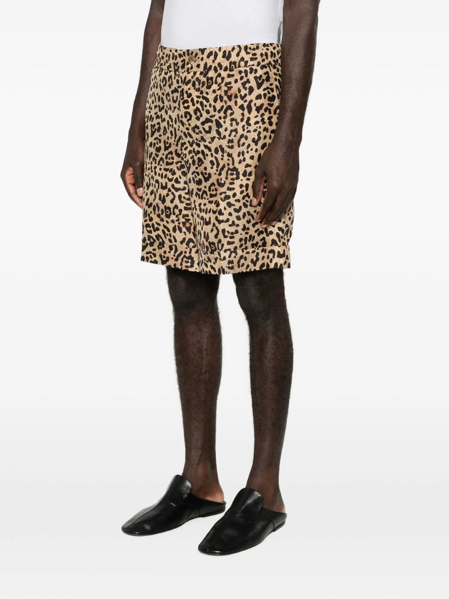 Valentino Valentino Leopard-print Shorts, view 4