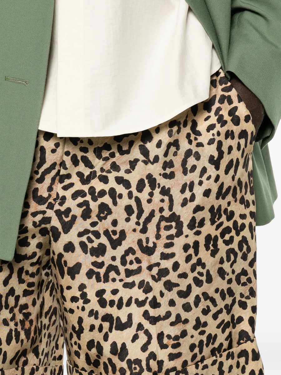 Valentino Valentino Leopard-print Shorts, view 5