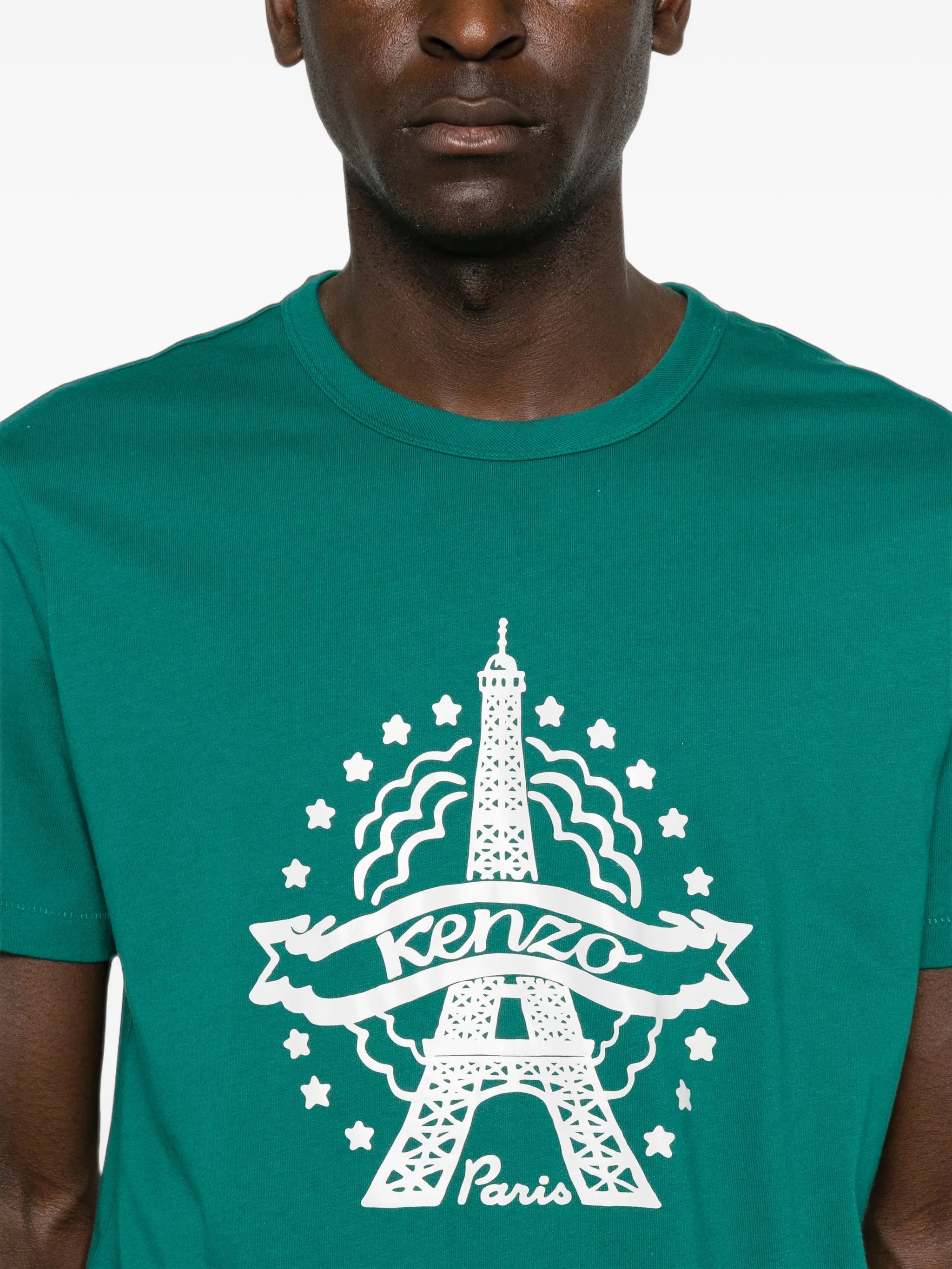 Kenzo Kenzo Eiffel Tower Graphic-print T-shirt, view 2
