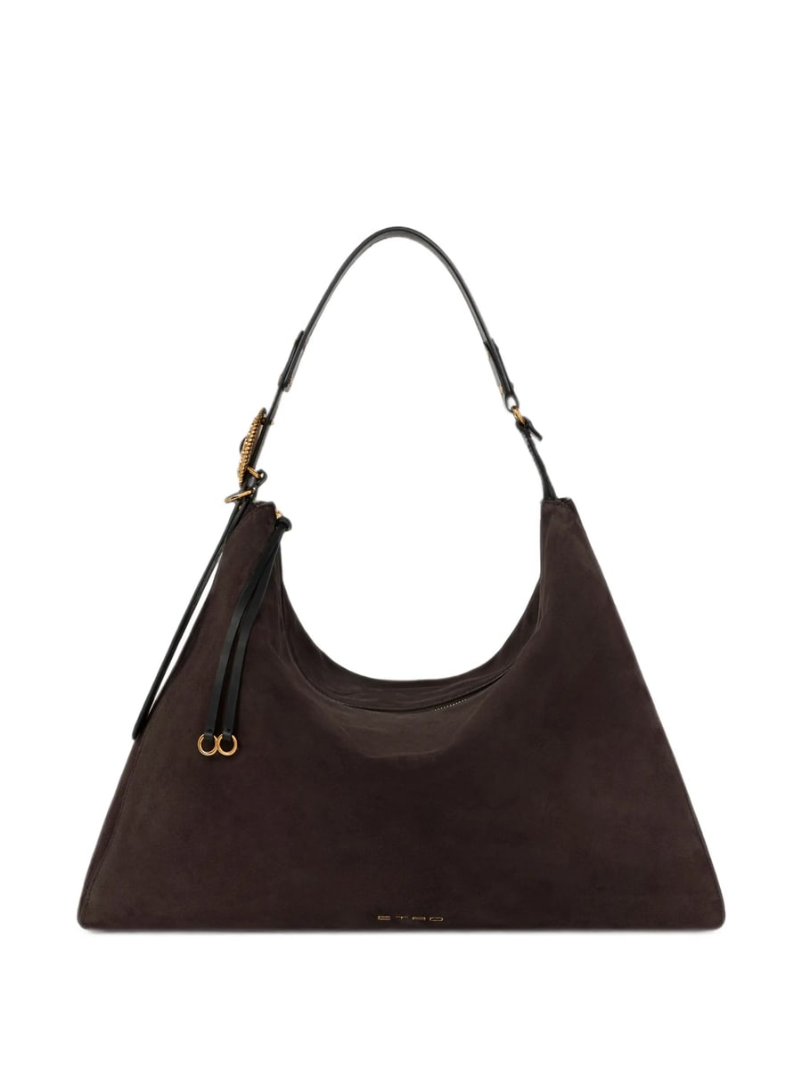 Etro Etro Large Suede Rosette Bag