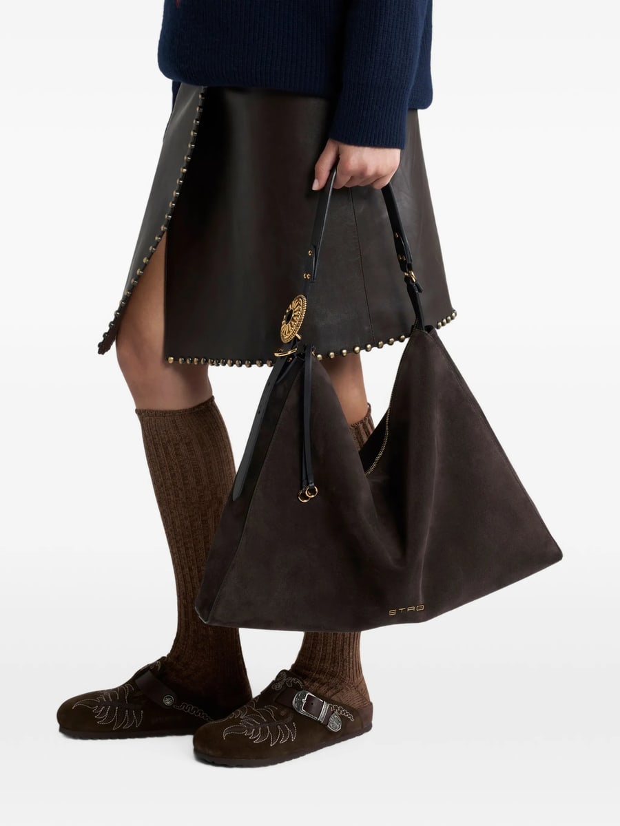 Etro Etro Large Suede Rosette Bag, view 2