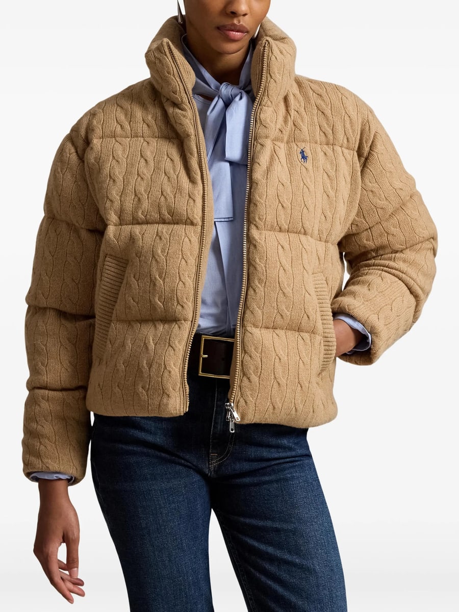 Ralph Lauren Ralph Lauren Cable Wool-cashmere Puffer Jacket, view 5