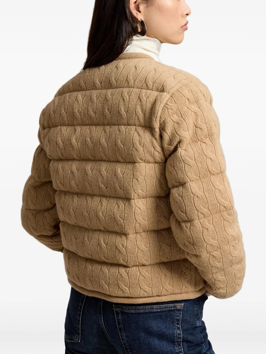 Ralph Lauren Ralph Lauren Cable-knit Bomber Jacket, view 3