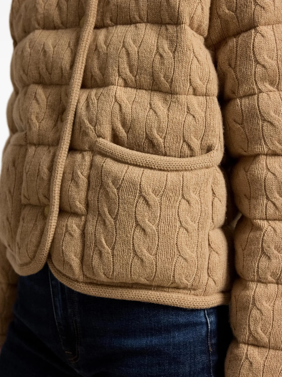 Ralph Lauren Ralph Lauren Cable-knit Bomber Jacket, view 4