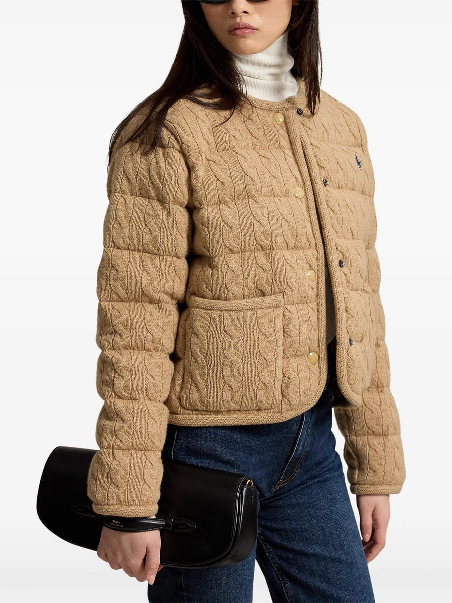 Ralph Lauren Ralph Lauren Cable-knit Bomber Jacket, view 5