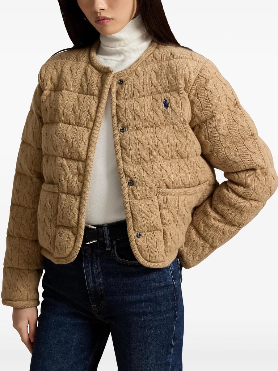 Ralph Lauren Ralph Lauren Cable-knit Bomber Jacket, view 6