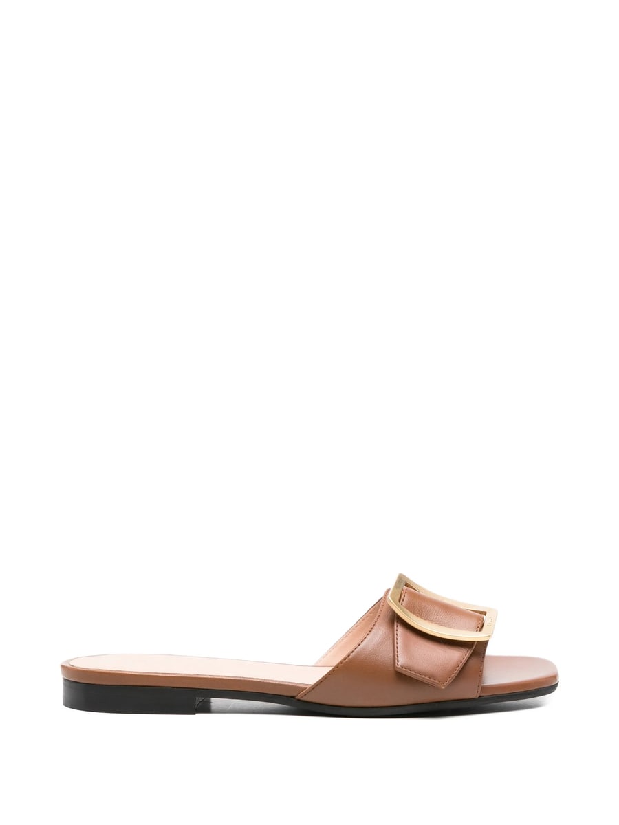Bally Bally Buckle Leather Mules