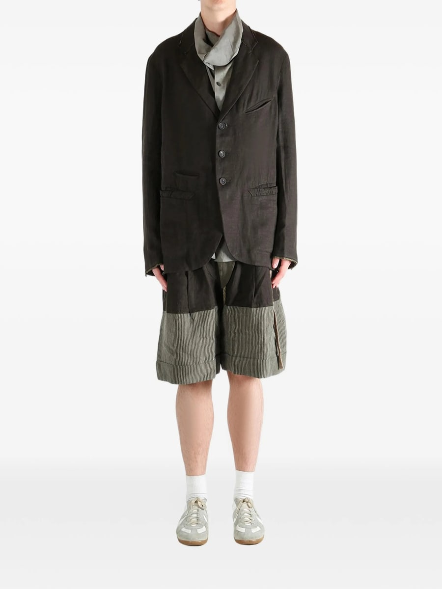 Ziggy Chen Ziggy Chen Raw-cut Linen Blazer, view 2