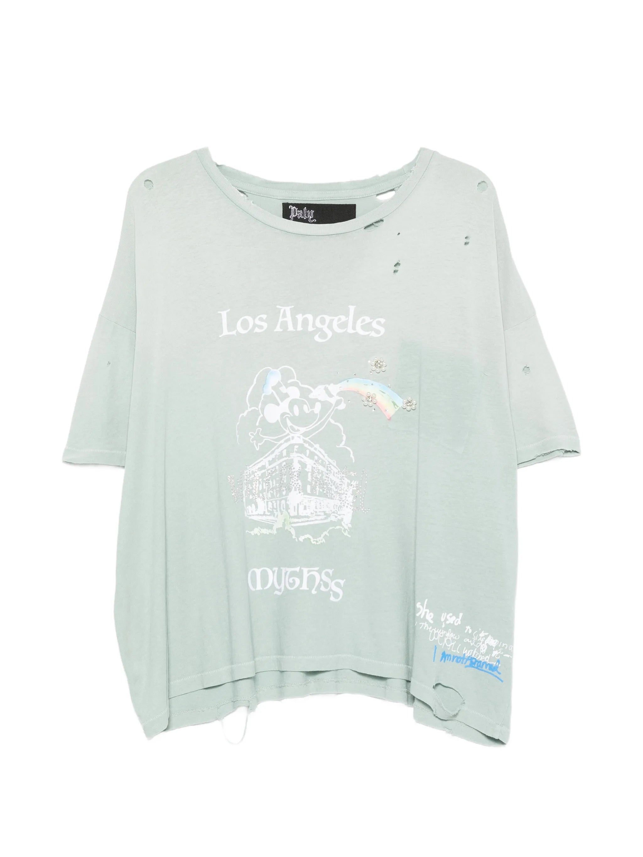 Paly Hollywood Paly Hollywood Distressed Graphic-print T-shirt