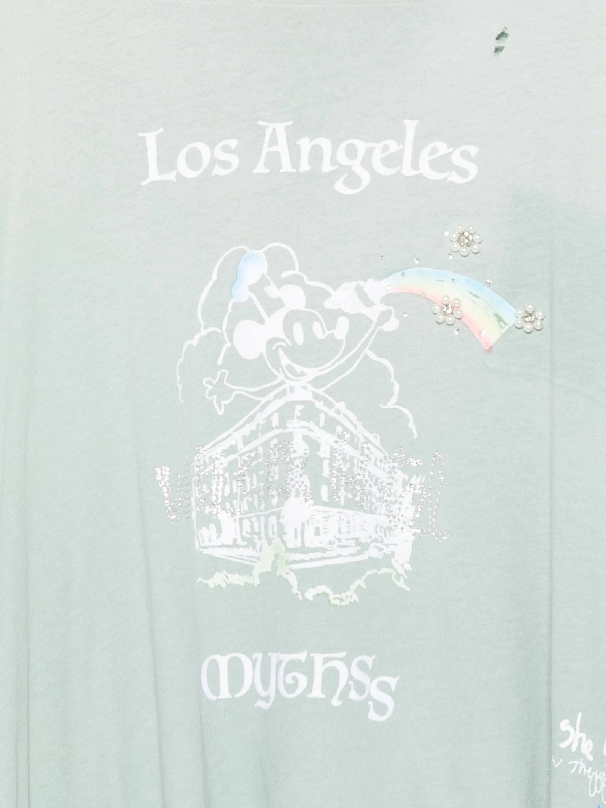 Paly Hollywood Paly Hollywood Distressed Graphic-print T-shirt, view 2