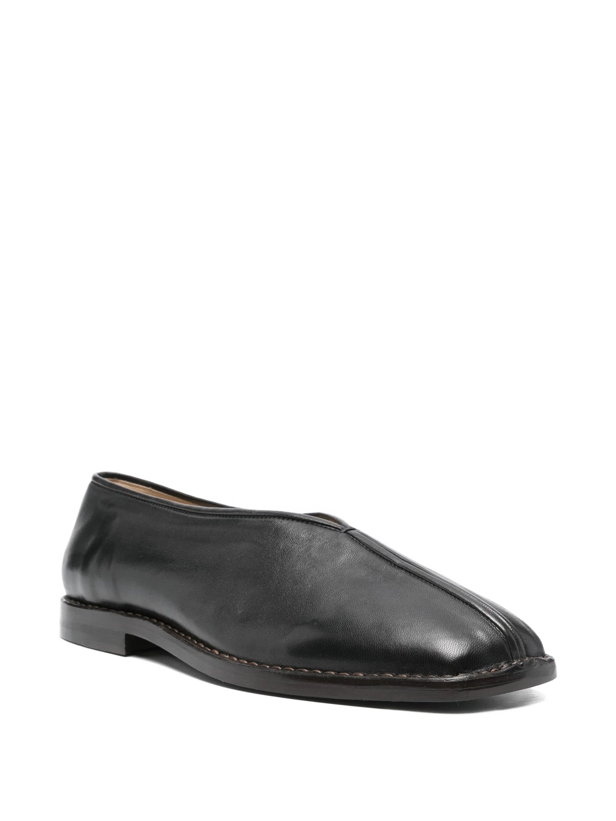Lemaire Lemaire Flat Piped Slippers In Leather, view 2