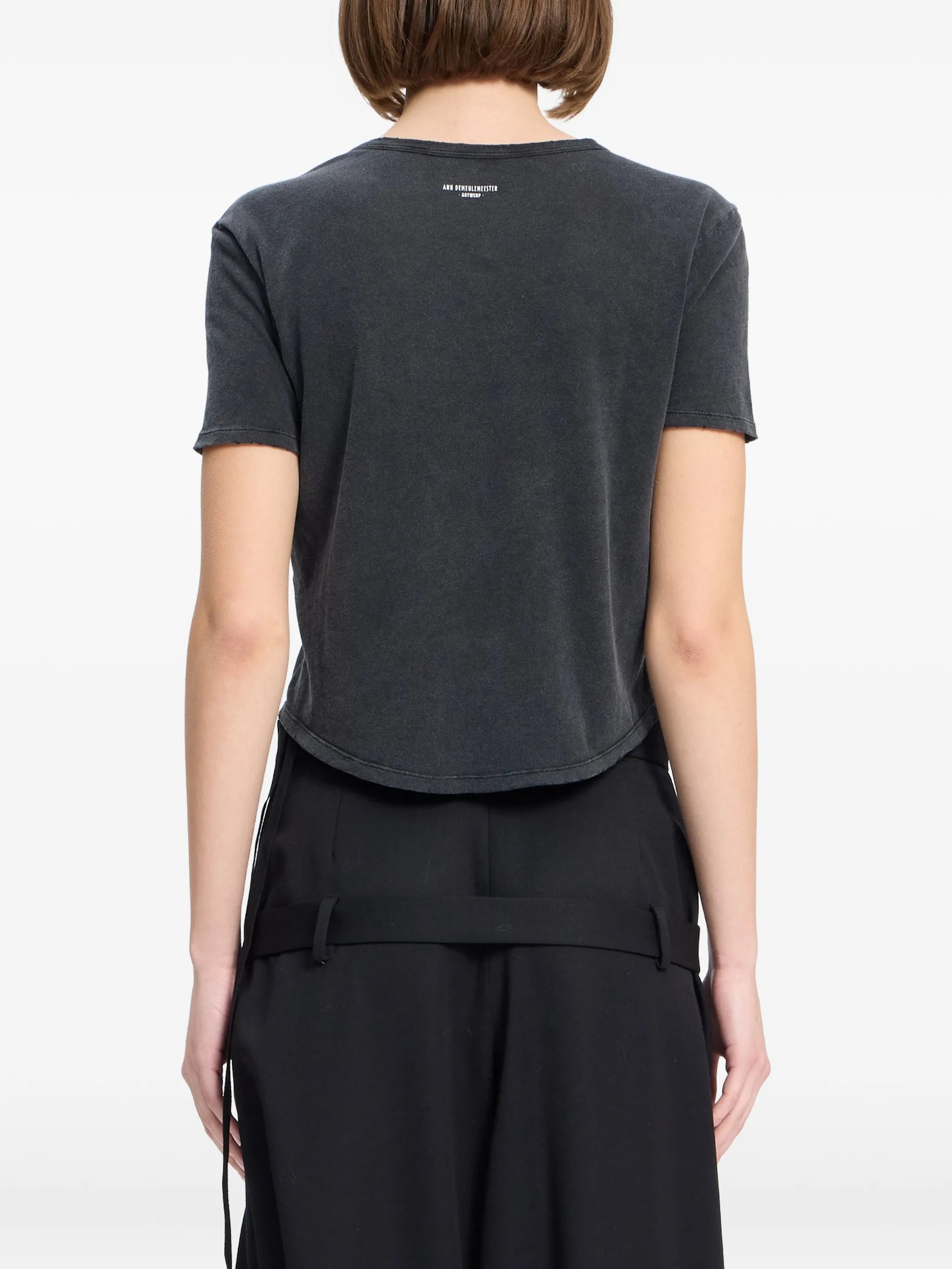 Ann Demeulemeester Ann Demeulemeester Floor Micro Curved-hem T-shirt, view 2
