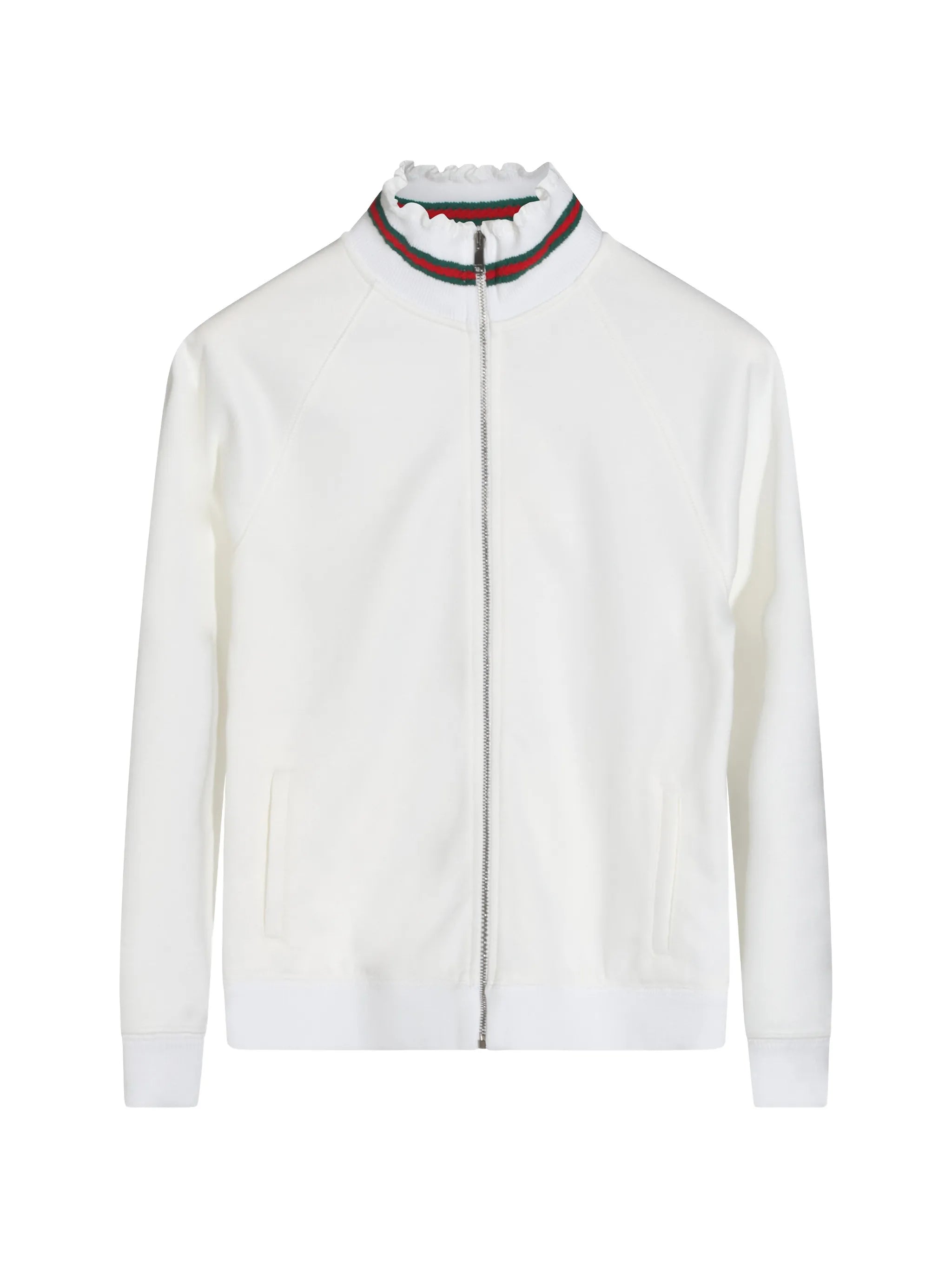 Gucci Gucci Web-stripe Ruffle-trim Sweater