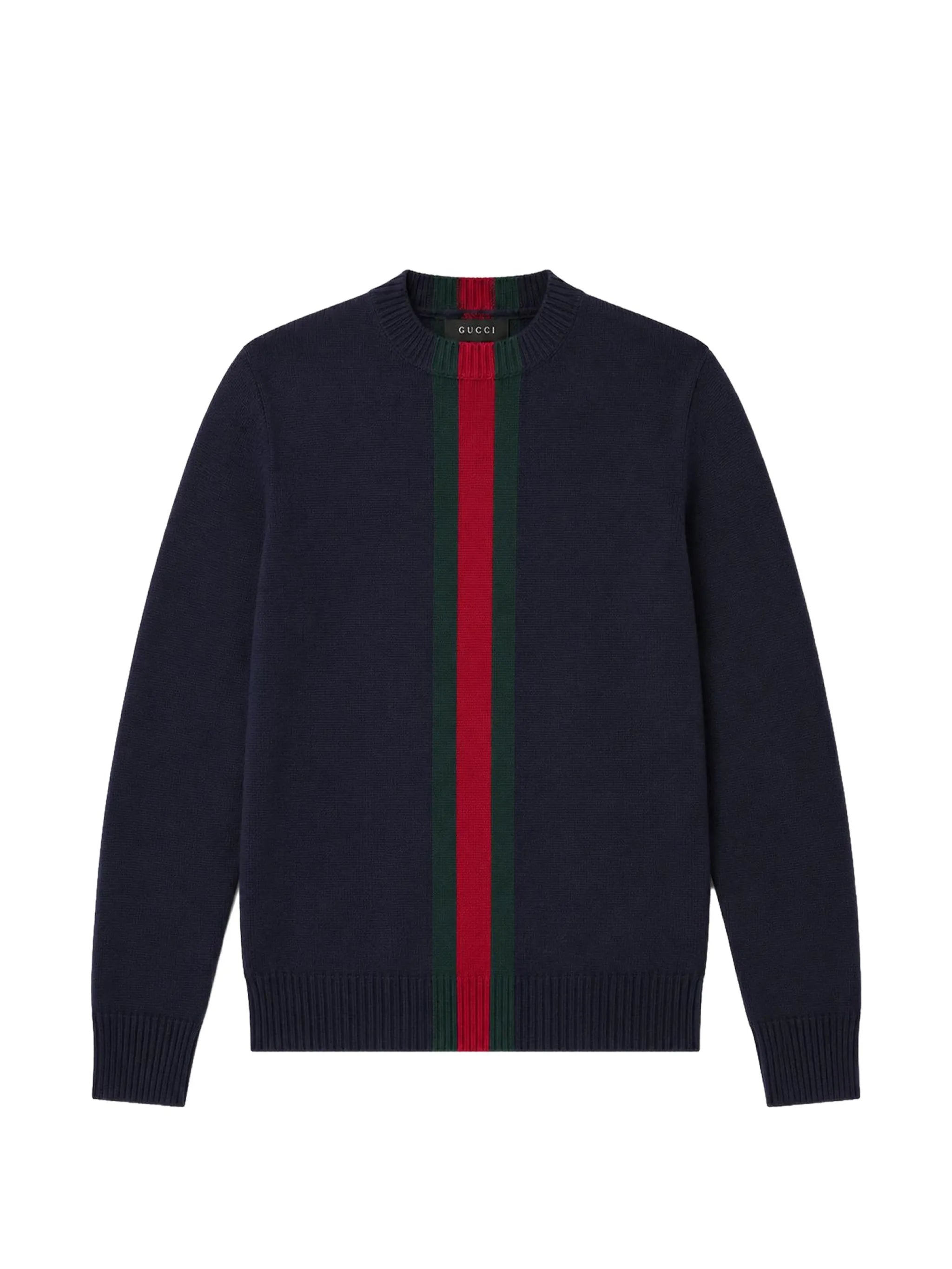 Gucci Gucci Web Stripe Wool Sweater