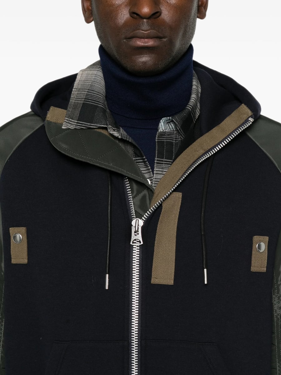 Sacai Sacai Panelled Zip-fastening Jacket, view 2
