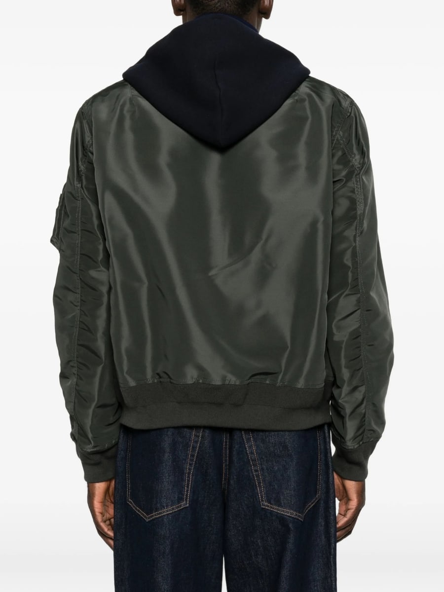 Sacai Sacai Panelled Zip-fastening Jacket, view 5
