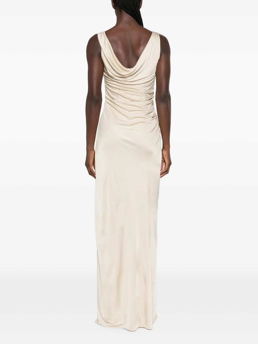 Versace Versace Ruched Maxi Dress, view 3