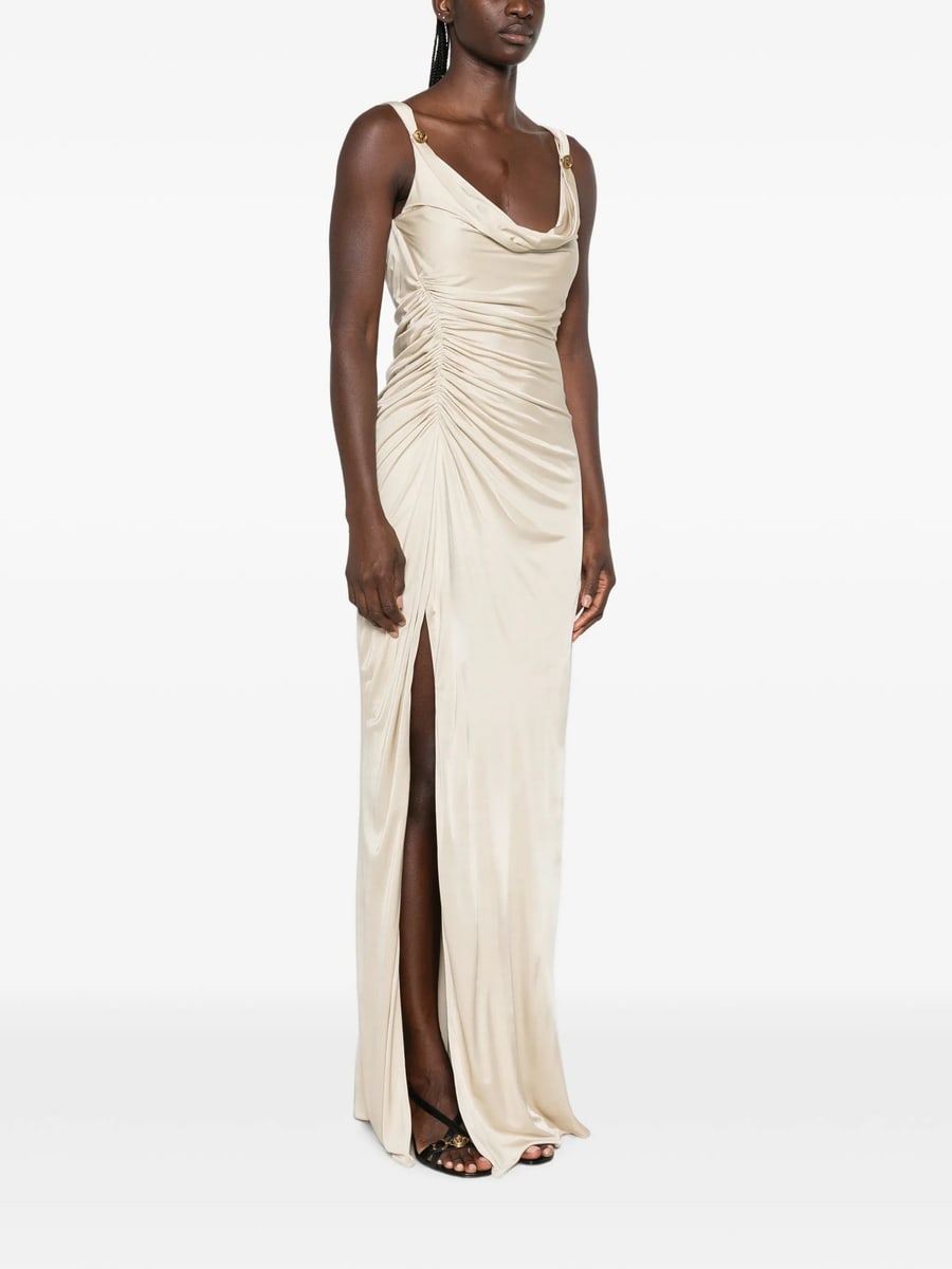 Versace Versace Ruched Maxi Dress, view 4