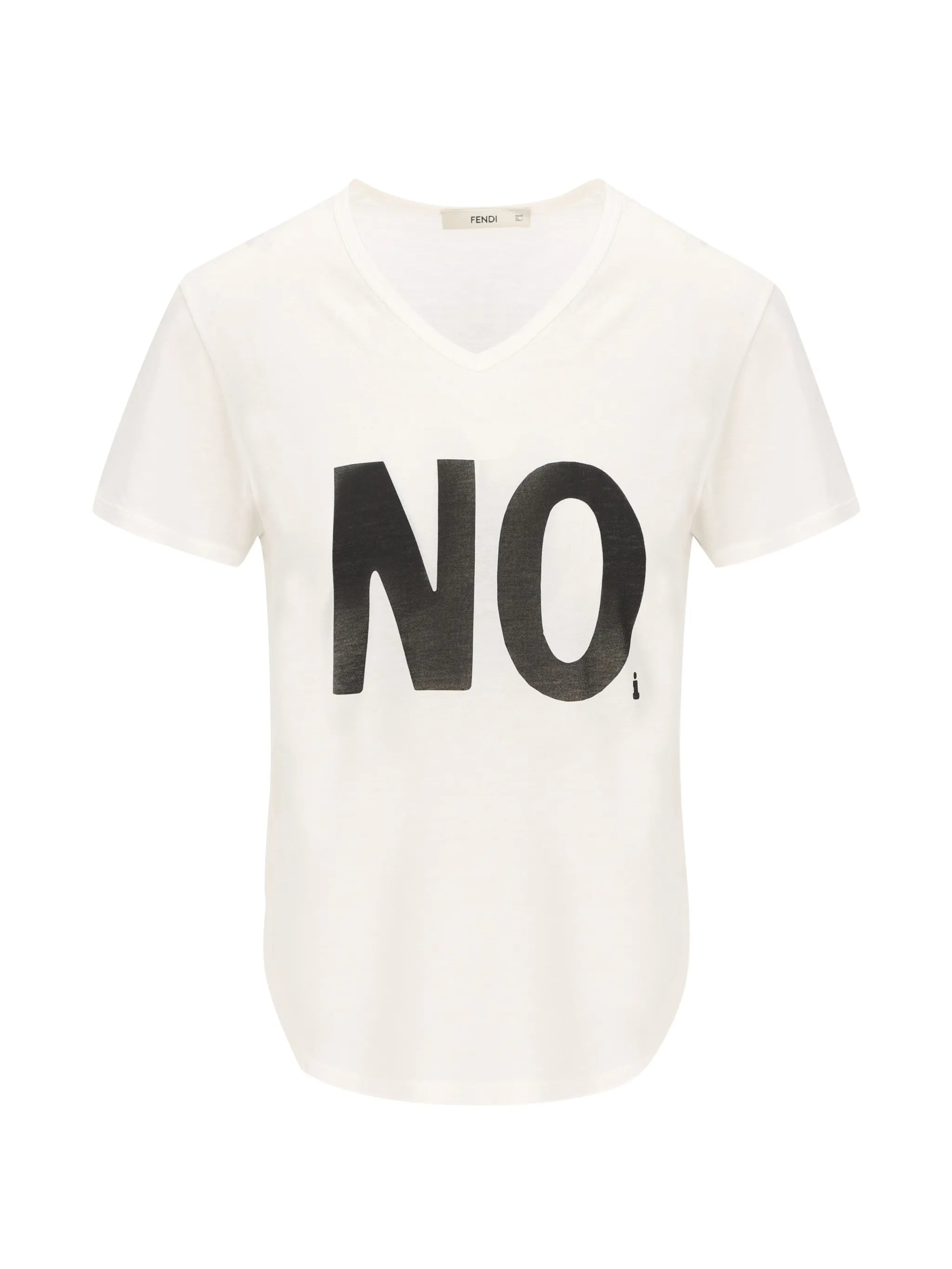 Fendi Fendi Ivory Jersey T-shirt With Noi Print