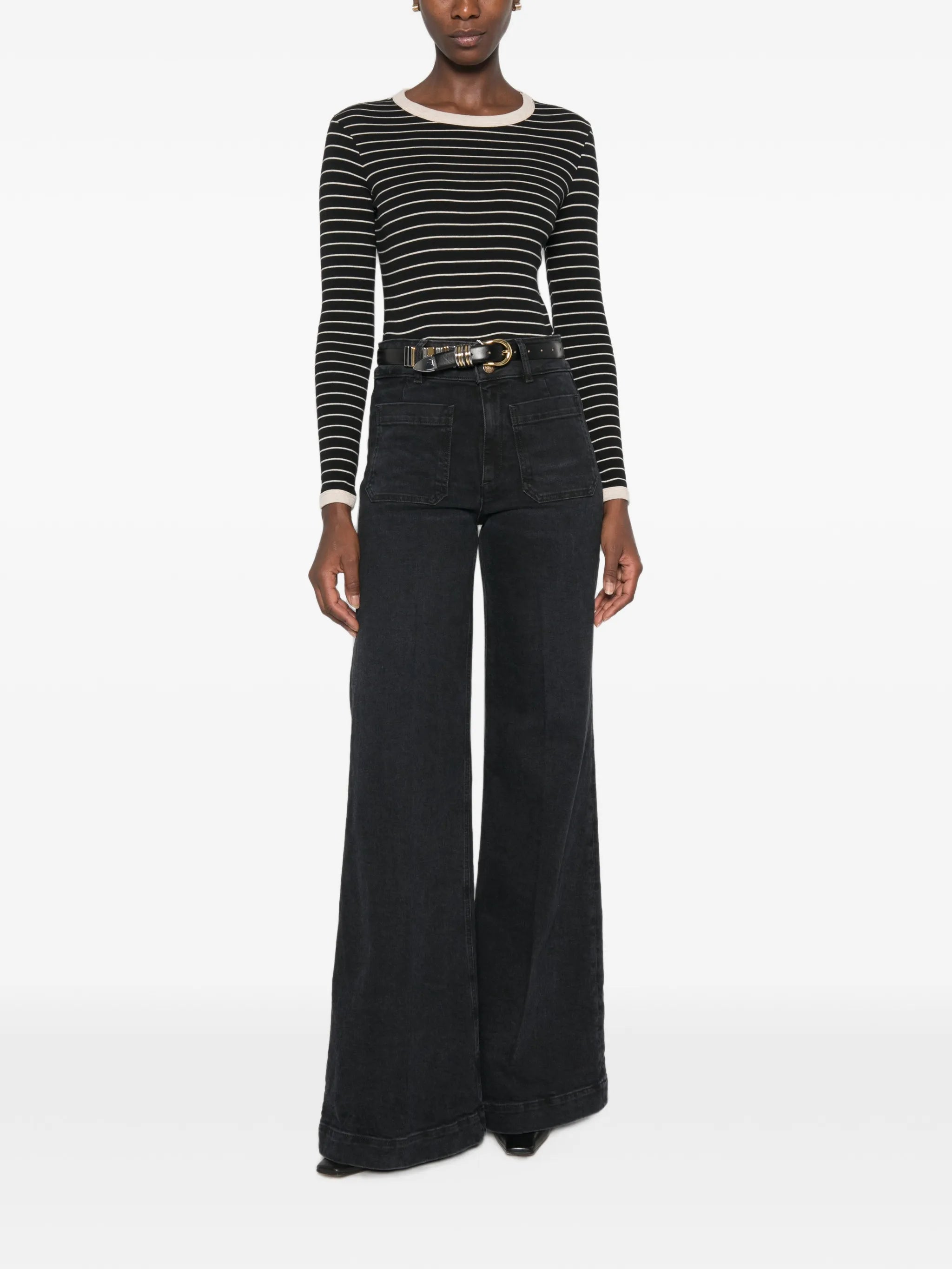 Seafarer Seafarer Patch-pocket Wide-leg Jeans, view 2