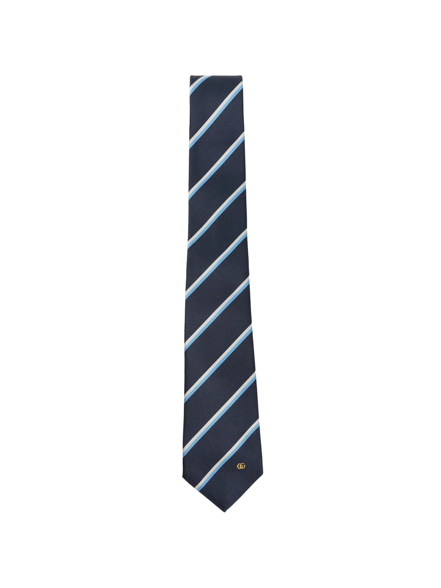 Gucci Gucci Double G Striped Tie