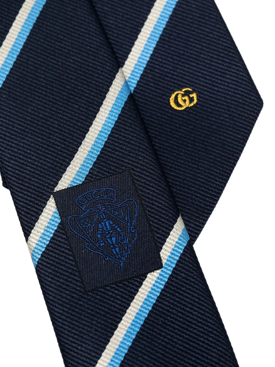 Gucci Gucci Double G Striped Tie, view 2