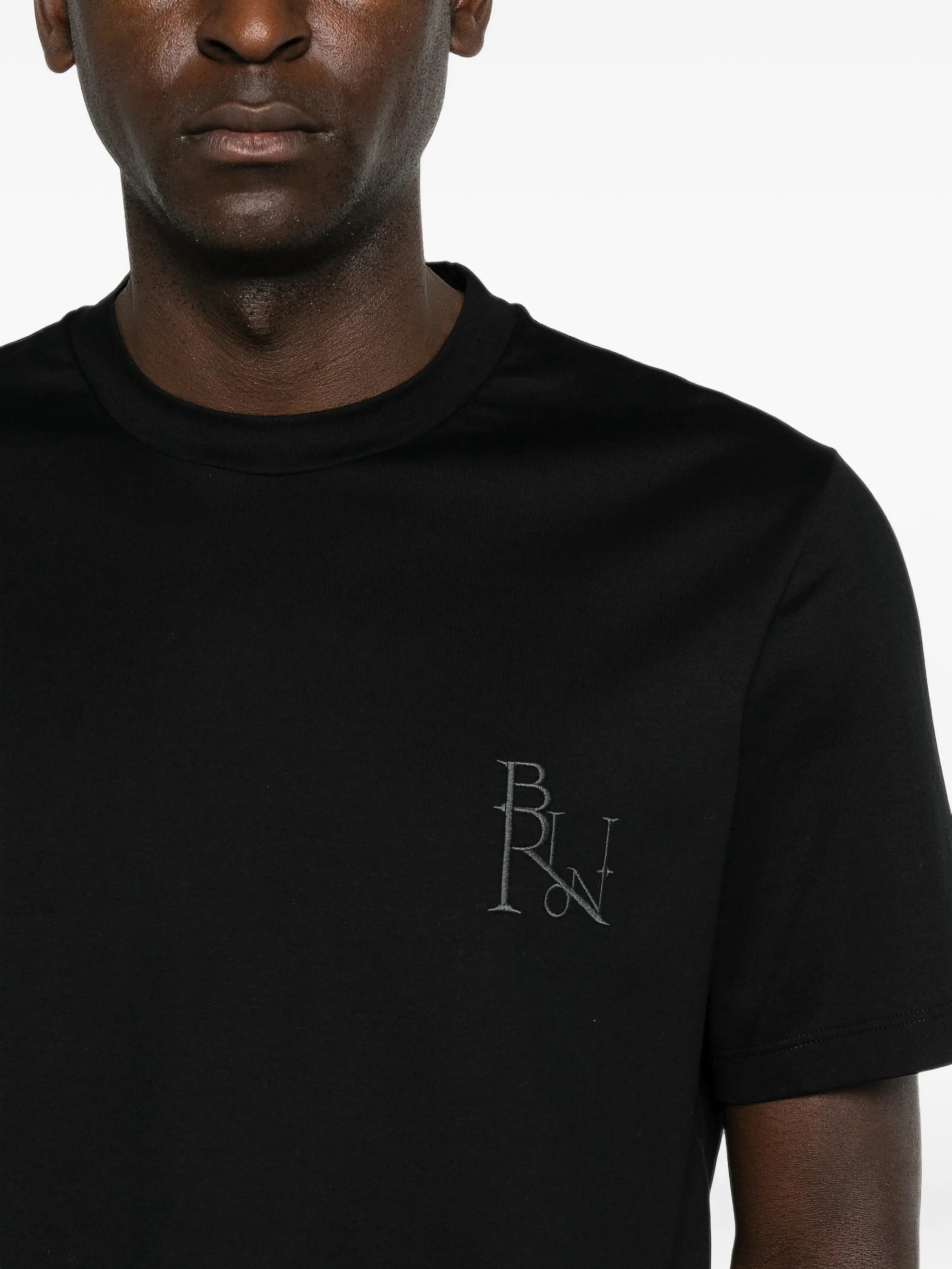 Brioni Brioni Logo-embroidered T-shirt, view 2