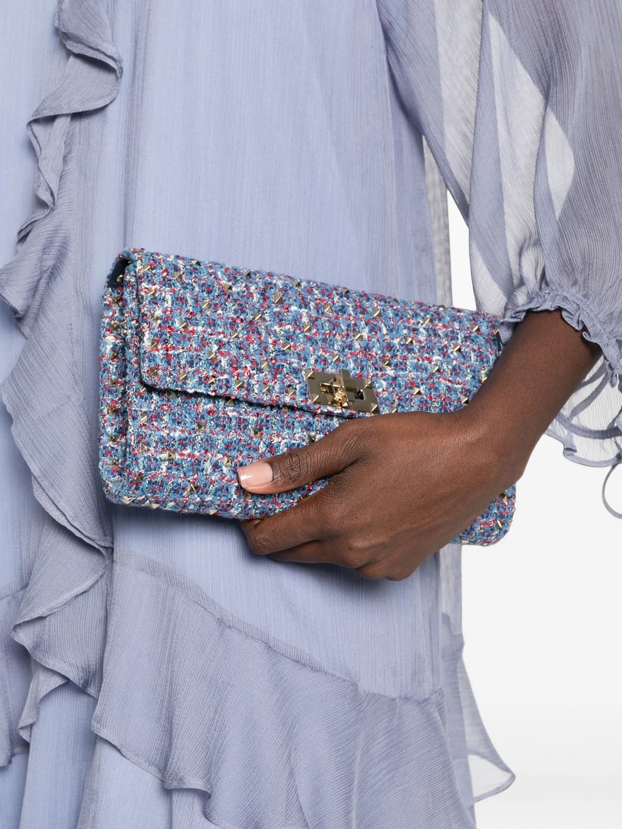 Valentino Garavani Valentino Garavani Tweed Cross Body Bag, view 3