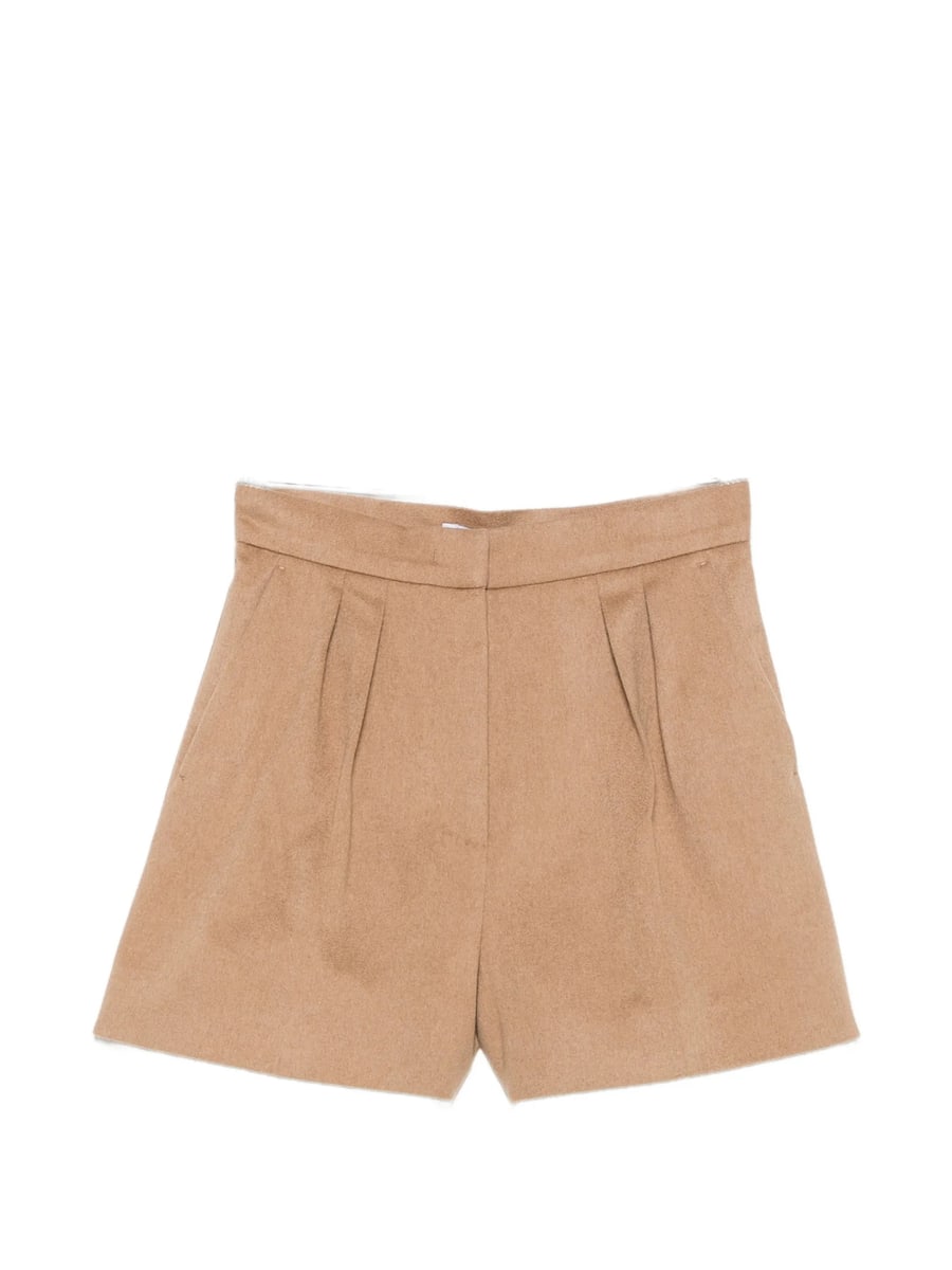 Max Mara Max Mara Pleated Camel-hair Shorts