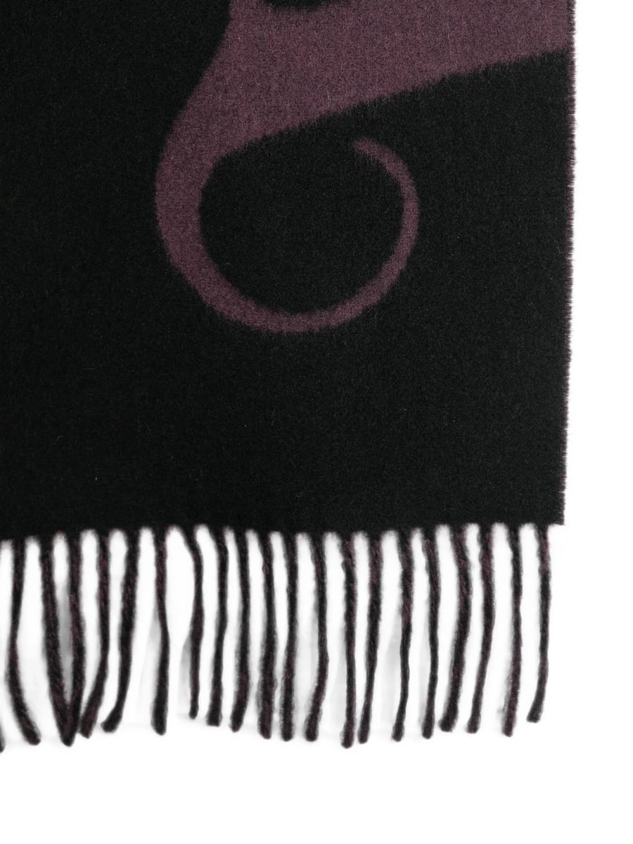 Vivienne Westwood Vivienne Westwood Logo-intarsia Fringed Scarf, view 3