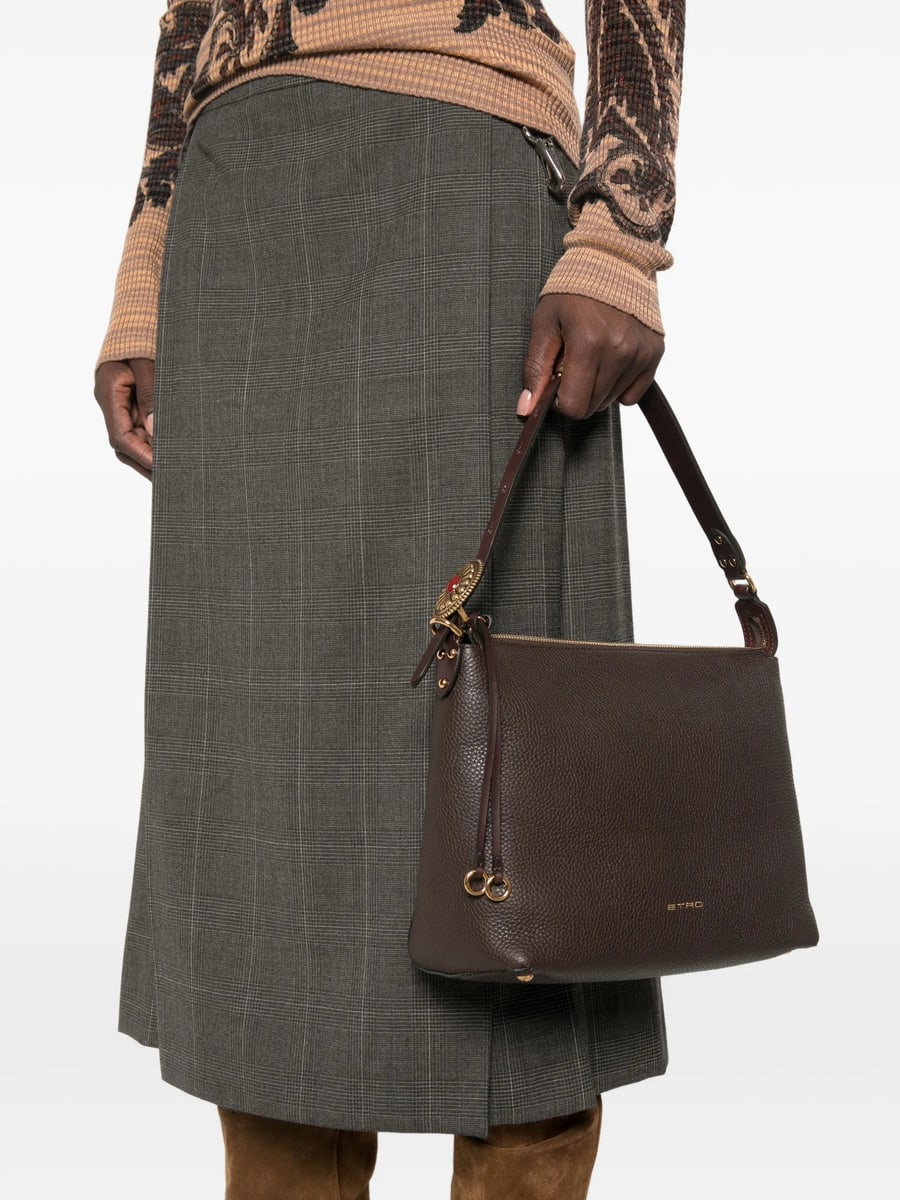 Etro Etro Pebbled Leather Shoulder Bag, view 3