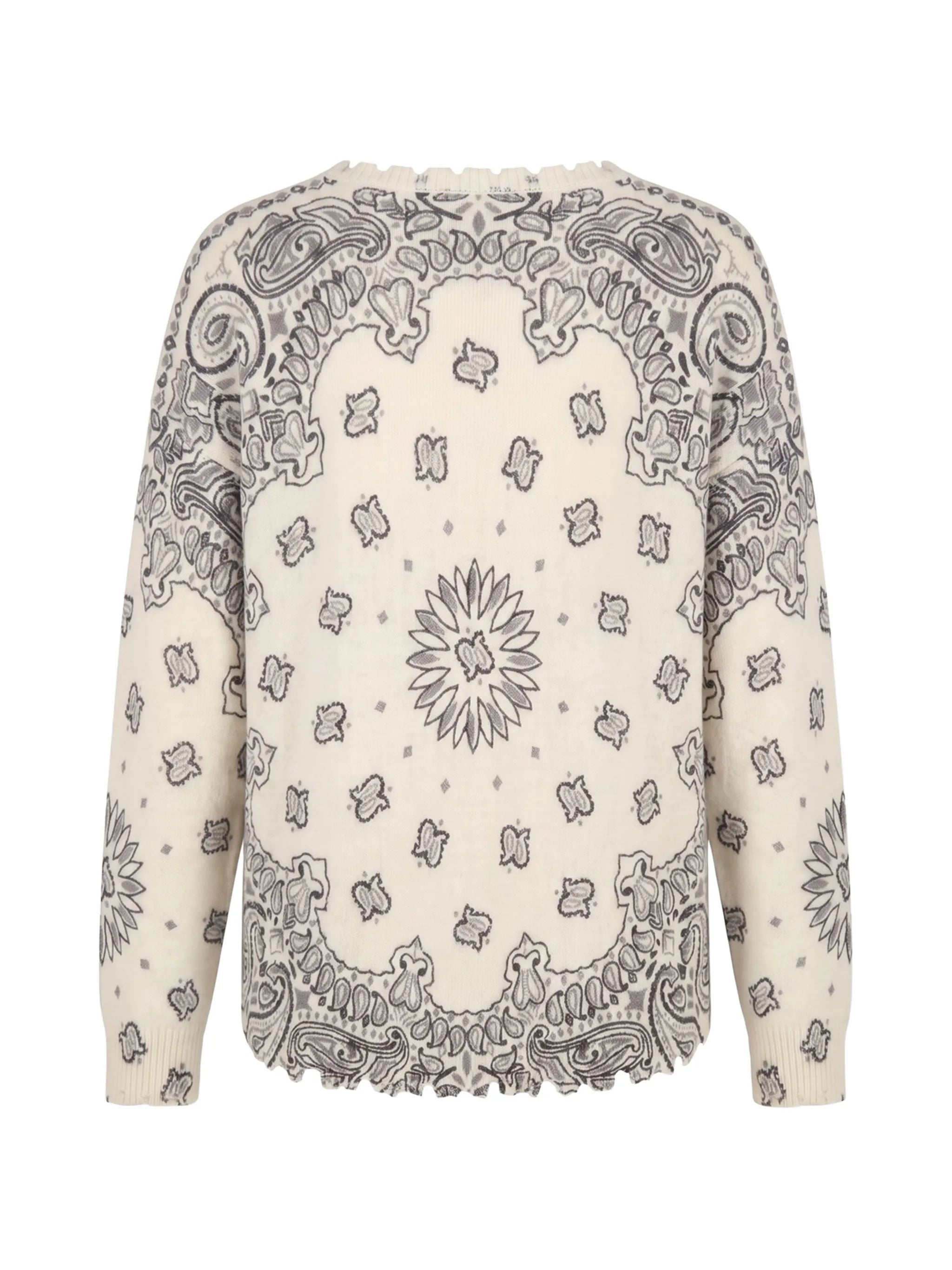 Kujten Kujten Paisley-print Distressed-effect Sweater, view 2