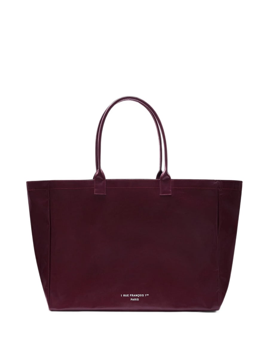 Anine Bing Anine Bing LEO COATED CANVAS TOTE - FIG, view 2