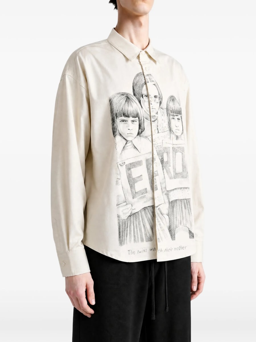 Enfants Riches Déprimés Enfants Riches Déprimés Everyday Graphic-print Button-down Shirt, view 2