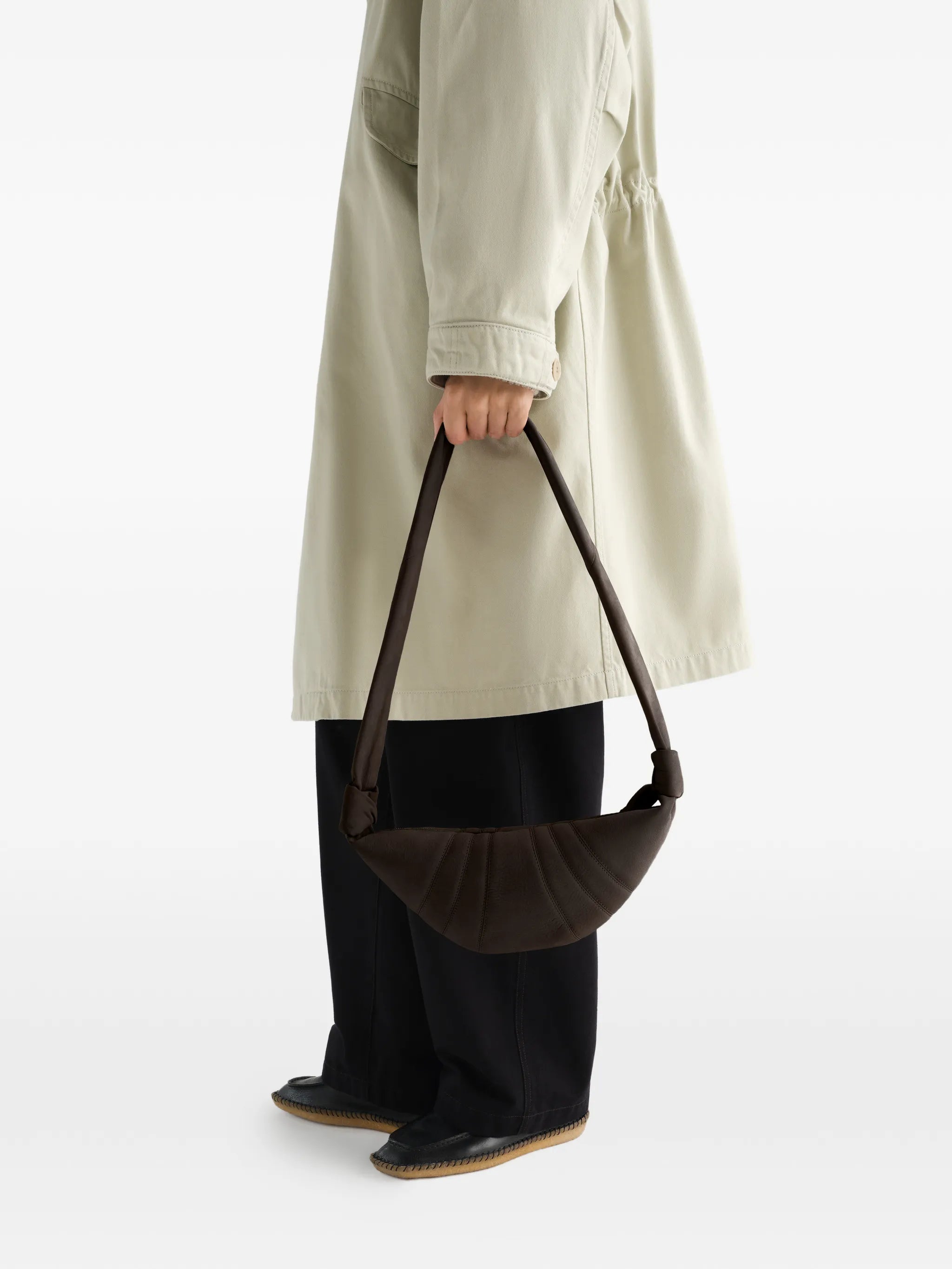 Lemaire Lemaire Small Croissant Bag In Alpaca Nubuck, view 2