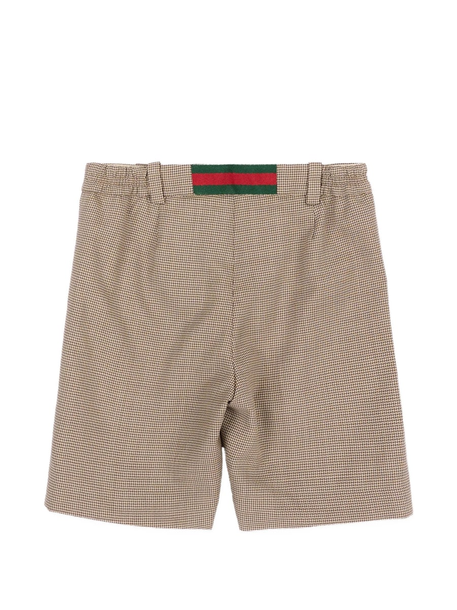 Gucci Gucci Web-stripe Check Shorts, view 3
